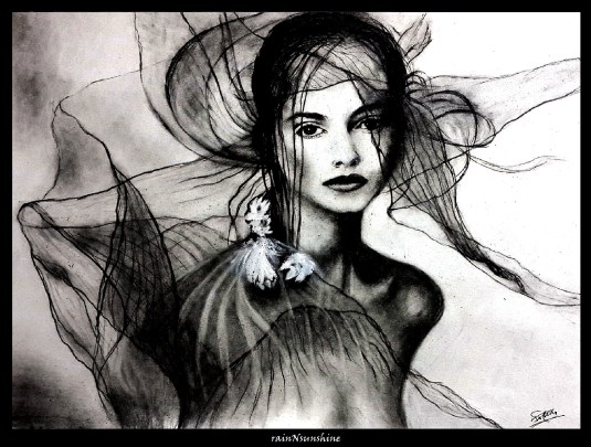 fantasy_ sketch  by rainNsunshine  _framed