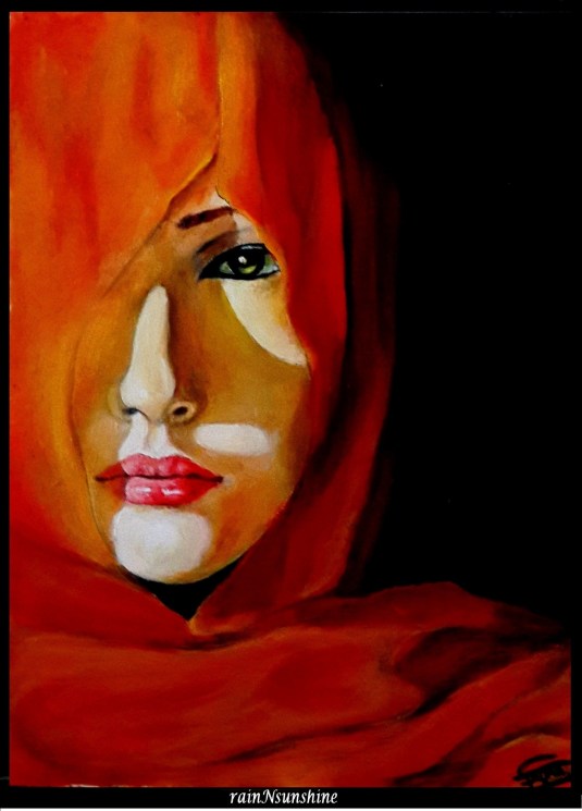 in love _ oil painting by rainNsunshine _frame