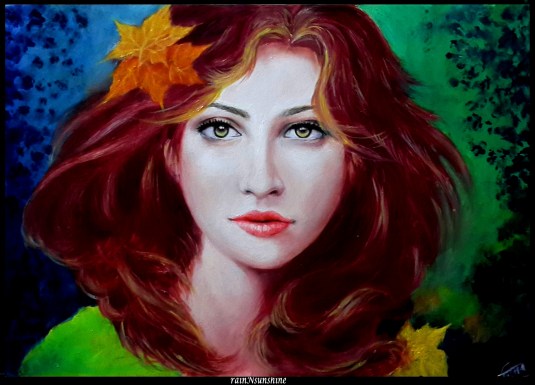 paradise_ oil painting by rainNsunshine  - frame