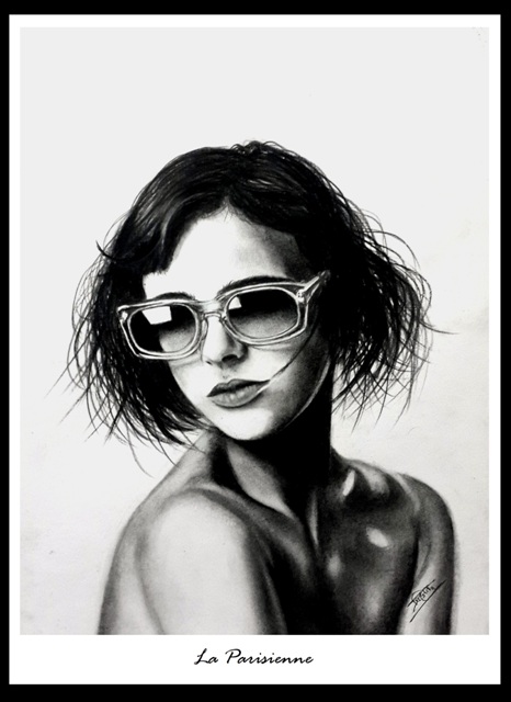 fashionista_  pencil sketch by Trinath Sen