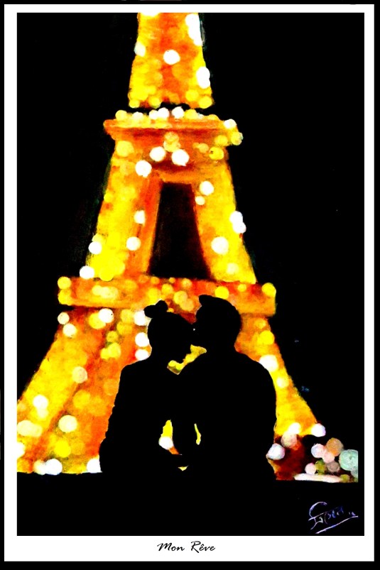 mon reve_ mixed media painting by Trinath Sen