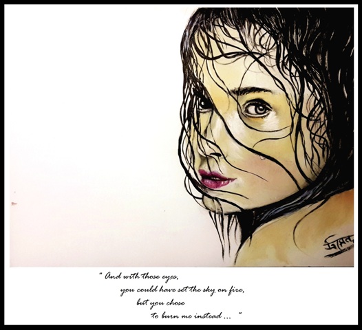 the look_unfinished painting by rainnsunshine  - frame - res
